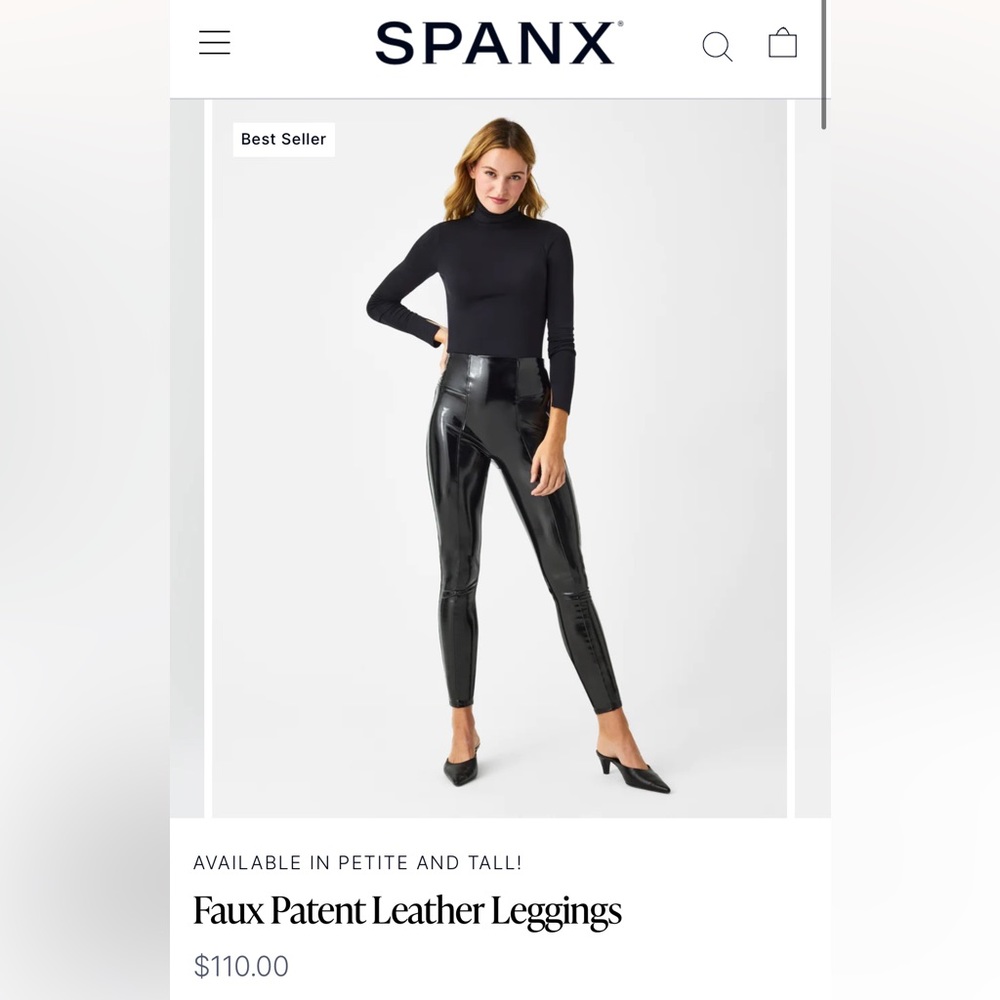 Faux Patent Leather Leggings Spanx